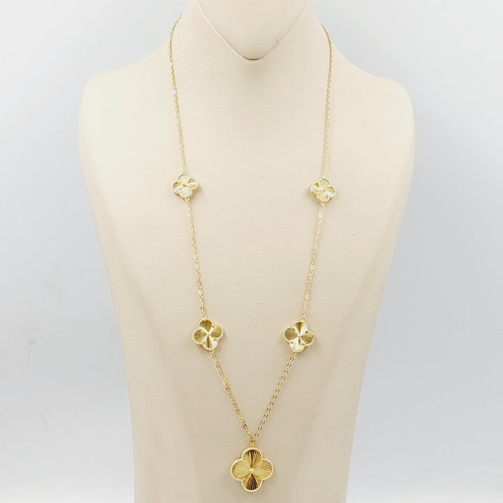 18K Gold Clover Necklace by Saeed Jewelry - Image 11