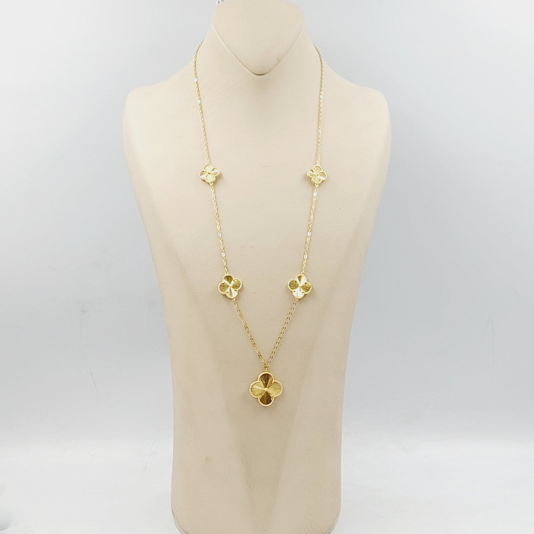 18K Gold Clover Necklace by Saeed Jewelry - Image 15