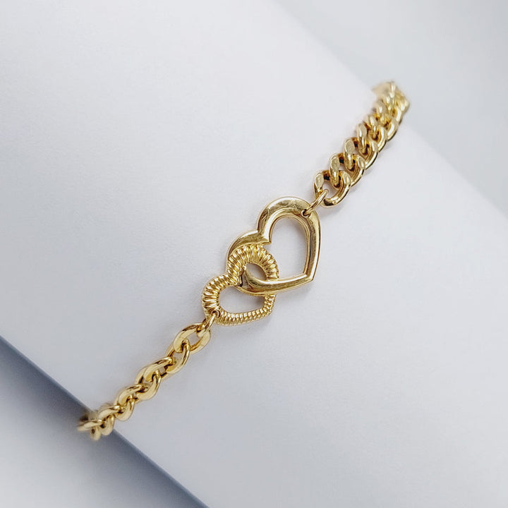 18K Gold Heart Bracelet by Saeed Jewelry - Image 4