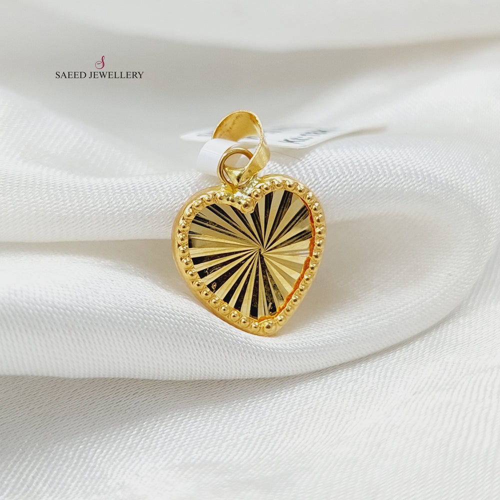 18K Gold Heart Pendant by Saeed Jewelry - Image 2