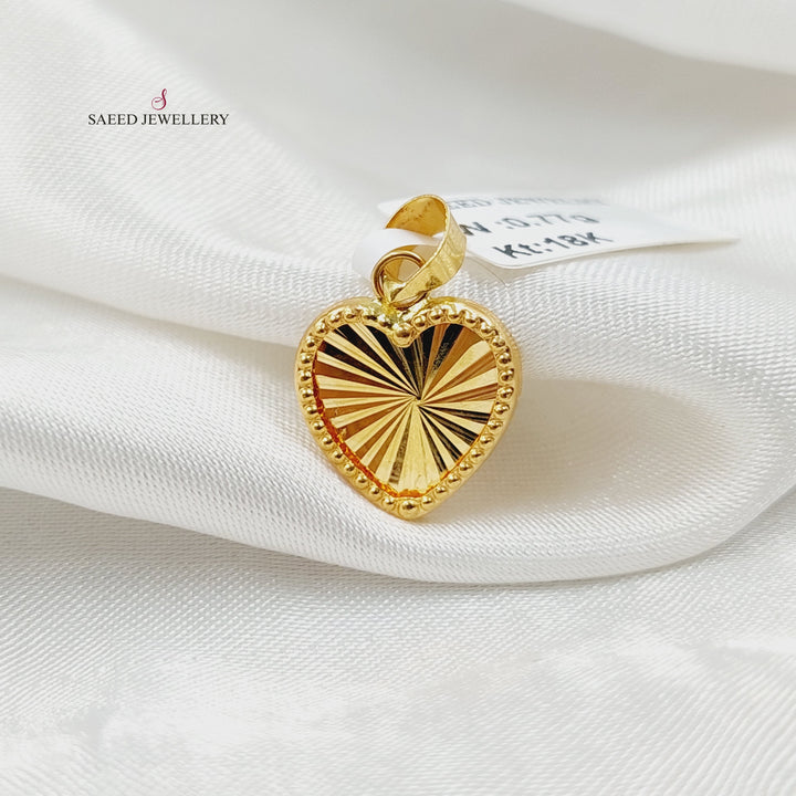 18K Gold Heart Pendant by Saeed Jewelry - Image 3