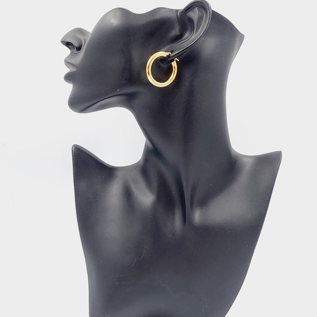 18K Gold Hoop Earrings by Saeed Jewelry - Image 3