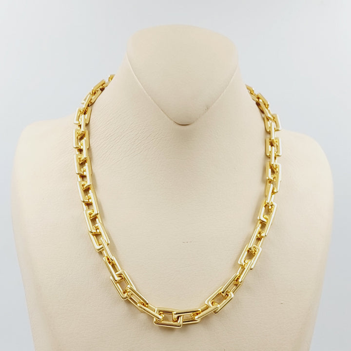 18K Gold Paperclip Necklace 45cm by Saeed Jewelry - Image 1