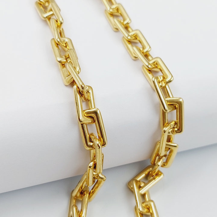 18K Gold Paperclip Necklace 45cm by Saeed Jewelry - Image 5