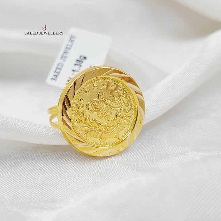 18K Gold Print Rashadi Ring by Saeed Jewelry - Image 5