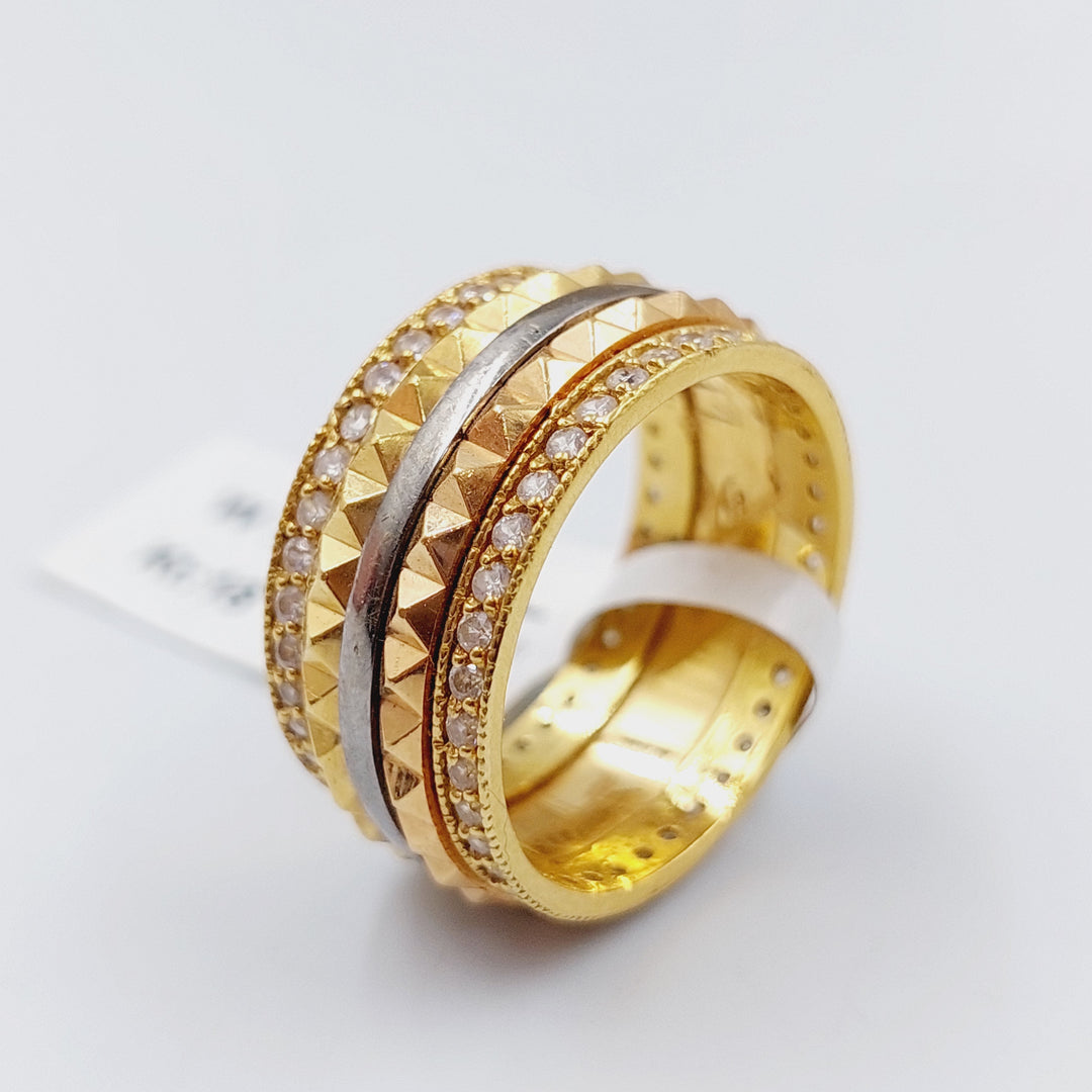 18K Gold Zirconia Wedding Ring by Saeed Jewelry - Image 11