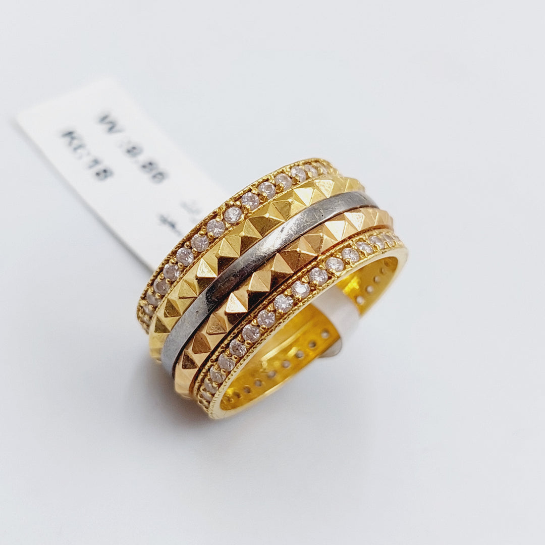 18K Gold Zirconia Wedding Ring by Saeed Jewelry - Image 9