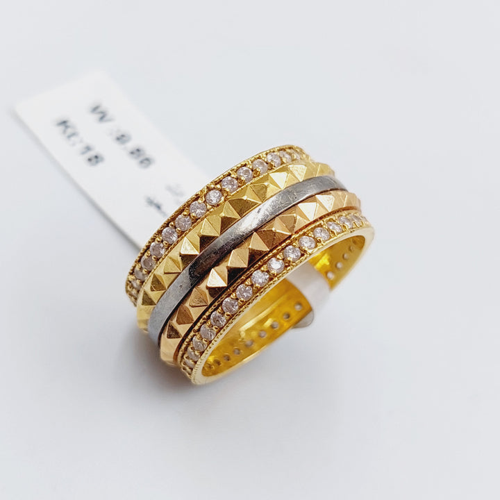 18K Gold Zirconia Wedding Ring by Saeed Jewelry - Image 9