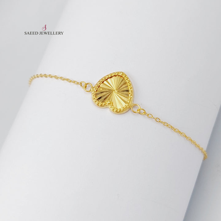 18K Gold Heart Bracelet by Saeed Jewelry - Image 5