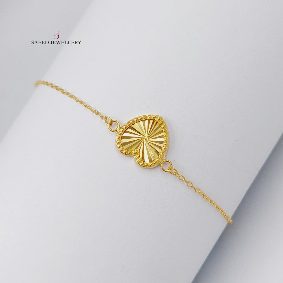 18K Gold Heart Bracelet by Saeed Jewelry - Image 6