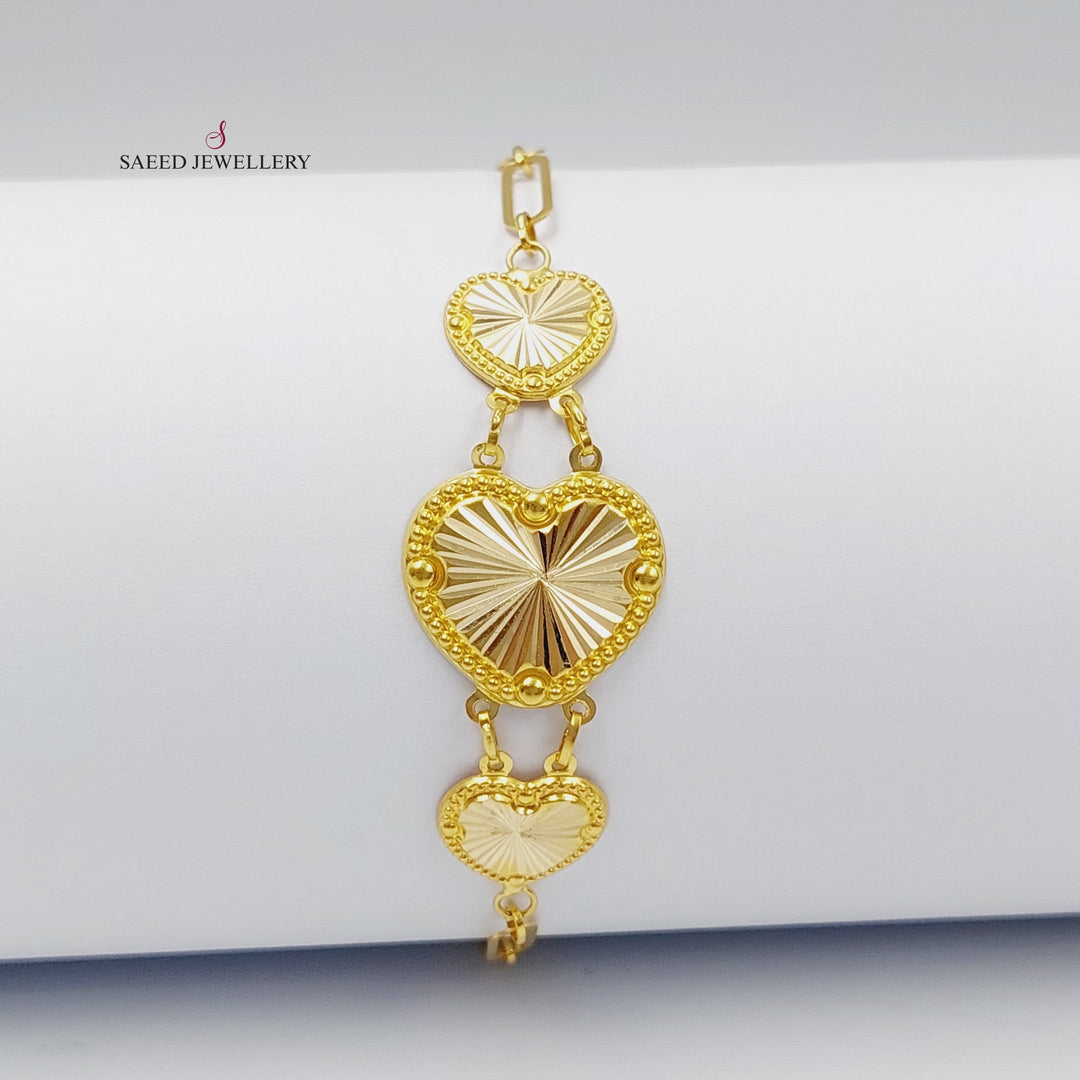 18K Gold Heart Bracelet by Saeed Jewelry - Image 5