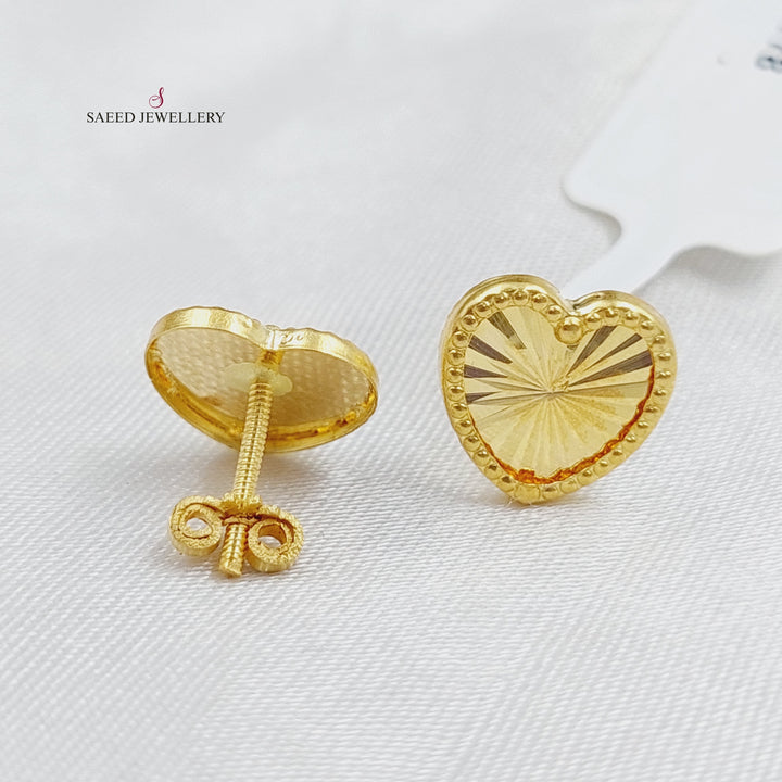 18K Gold Heart Earrings by Saeed Jewelry - Image 8