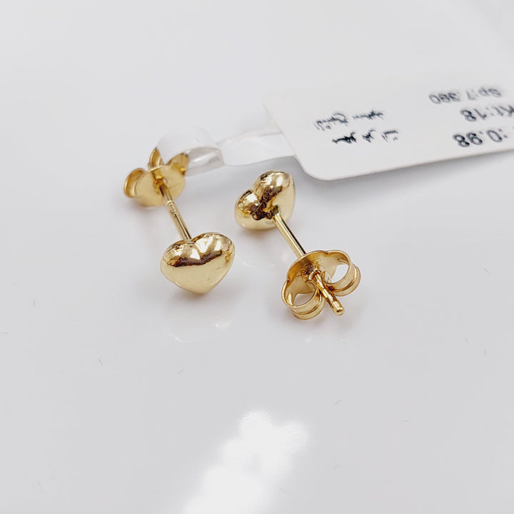 18K Gold Heart Earrings by Saeed Jewelry - Image 3