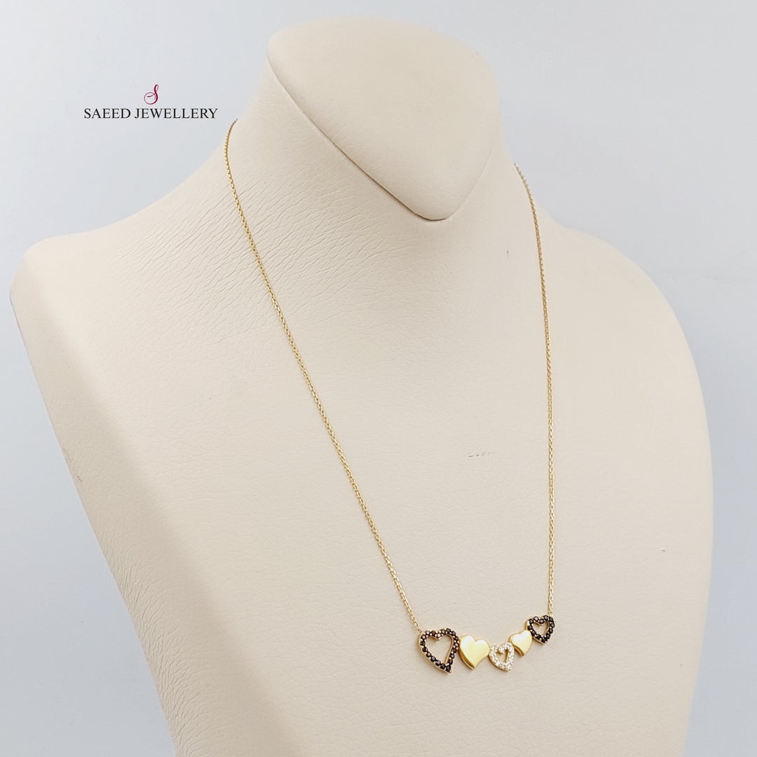 18K Gold Heart Necklace by Saeed Jewelry - Image 2