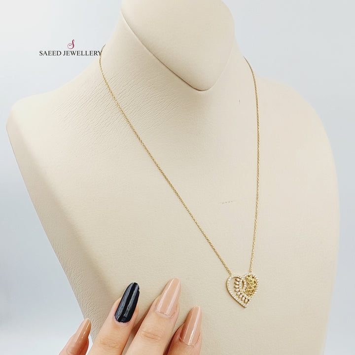 18K Gold Heart Necklace by Saeed Jewelry - Image 2