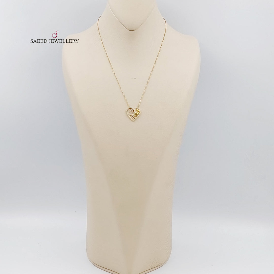 18K Gold Heart Necklace by Saeed Jewelry - Image 3