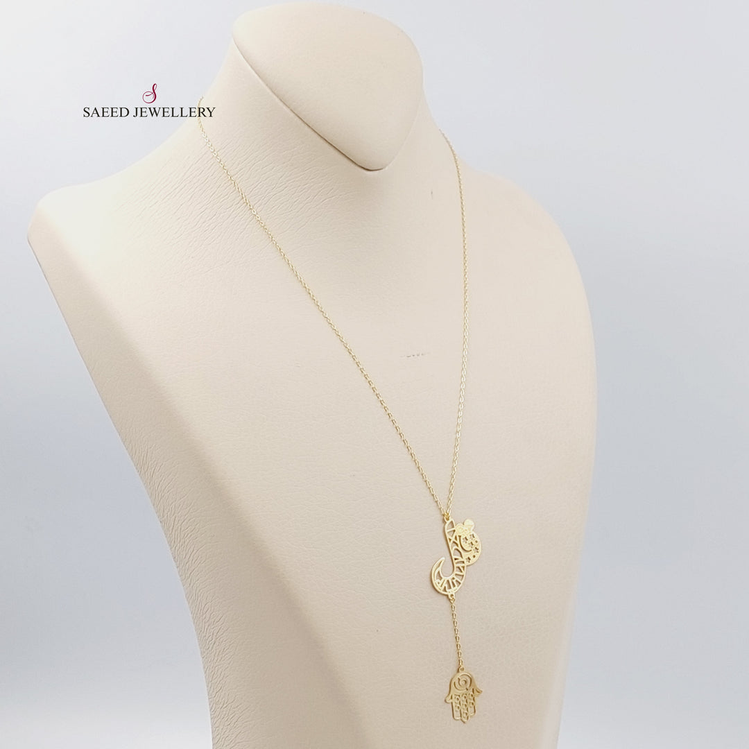 18K Gold Heart Necklace say by Saeed Jewelry - Image 3