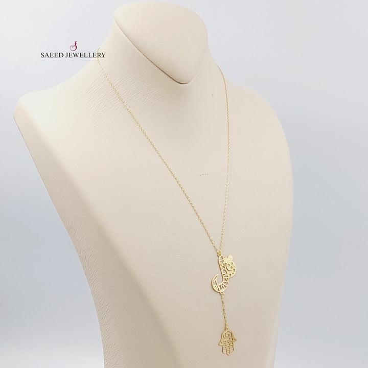 18K Gold Heart Necklace say by Saeed Jewelry - Image 3