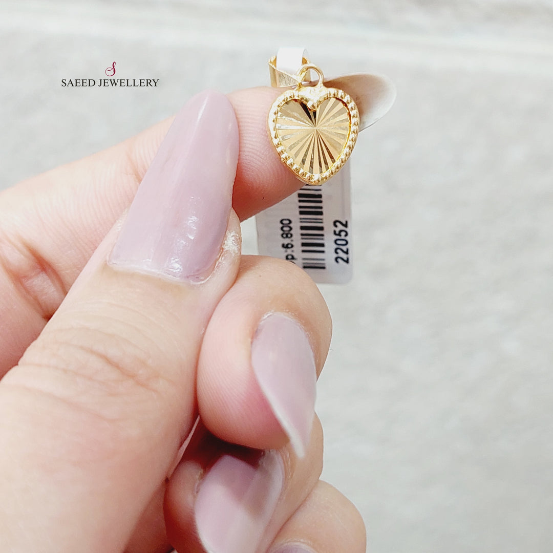 18K Gold Heart Pendant by Saeed Jewelry - Image 9