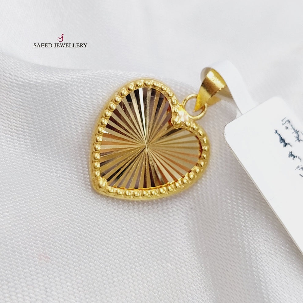 18K Gold Heart Pendant by Saeed Jewelry - Image 3