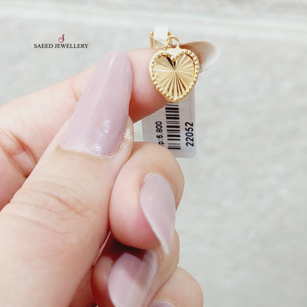 18K Gold Heart Pendant by Saeed Jewelry - Image 3