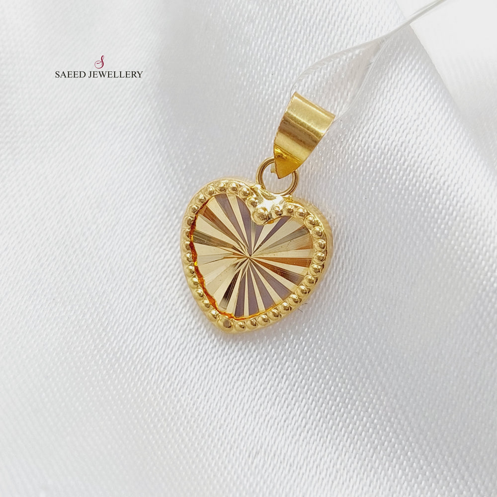 18K Gold Heart Pendant by Saeed Jewelry - Image 2