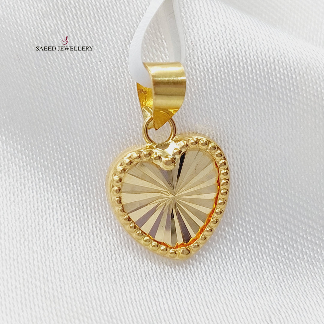 18K Gold Heart Pendant by Saeed Jewelry - Image 9