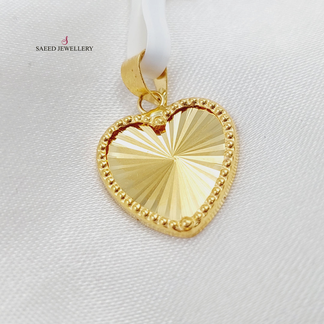 18K Gold Heart Pendant by Saeed Jewelry - Image 3