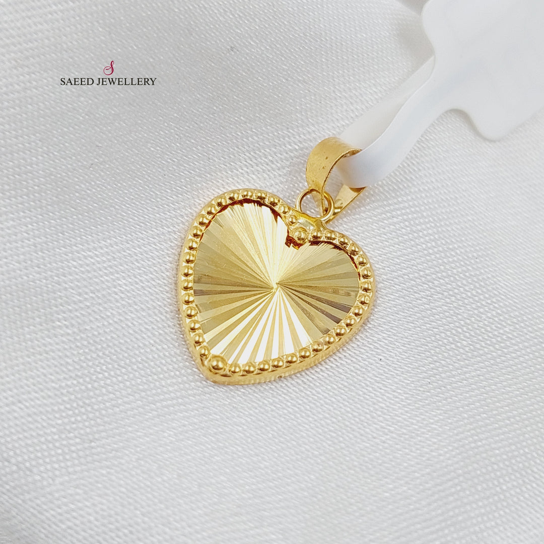 18K Gold Heart Pendant by Saeed Jewelry - Image 4