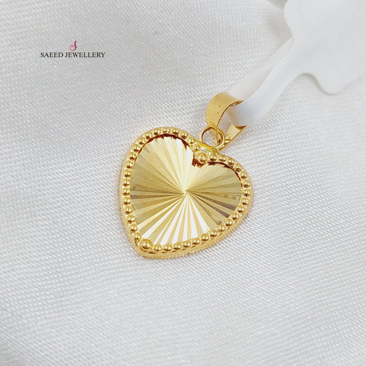 18K Gold Heart Pendant by Saeed Jewelry - Image 4