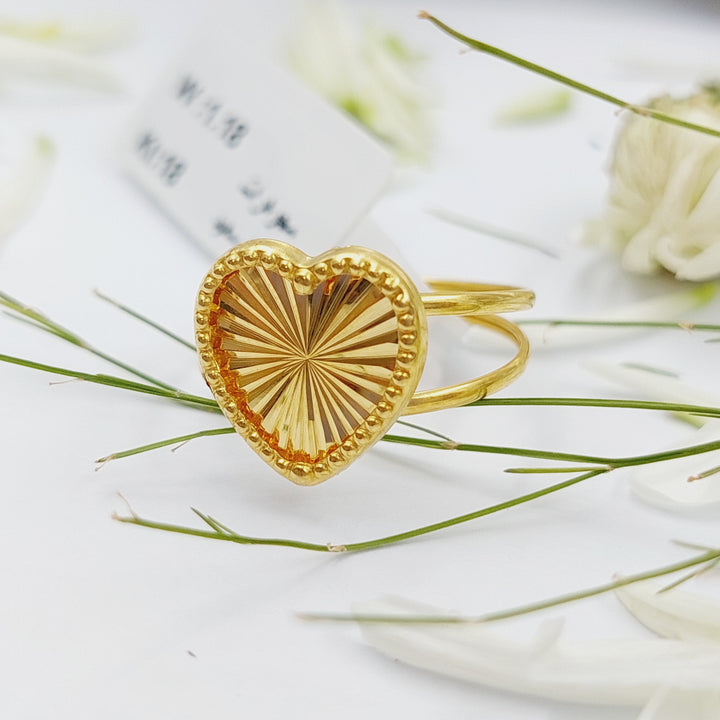 18K Gold Heart Ring by Saeed Jewelry - Image 3