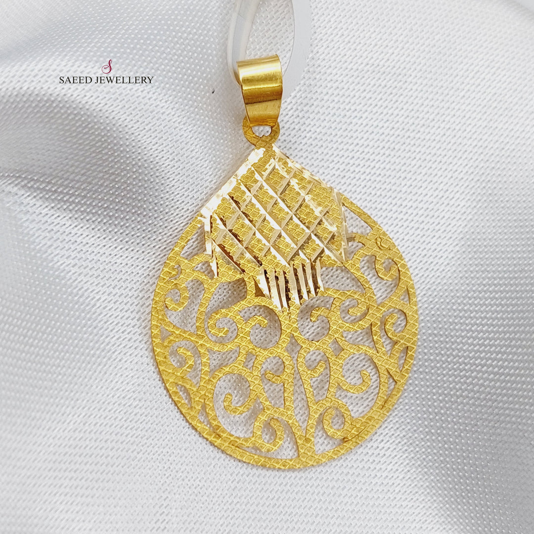 18K Gold Islamic Pendant by Saeed Jewelry - Image 2