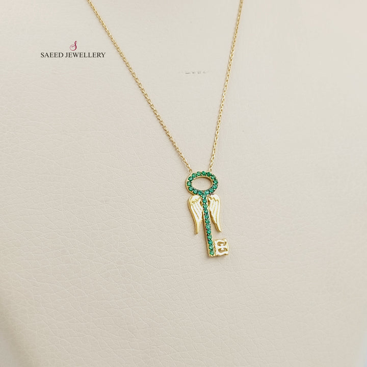 18K Gold Key Necklace by Saeed Jewelry - Image 2