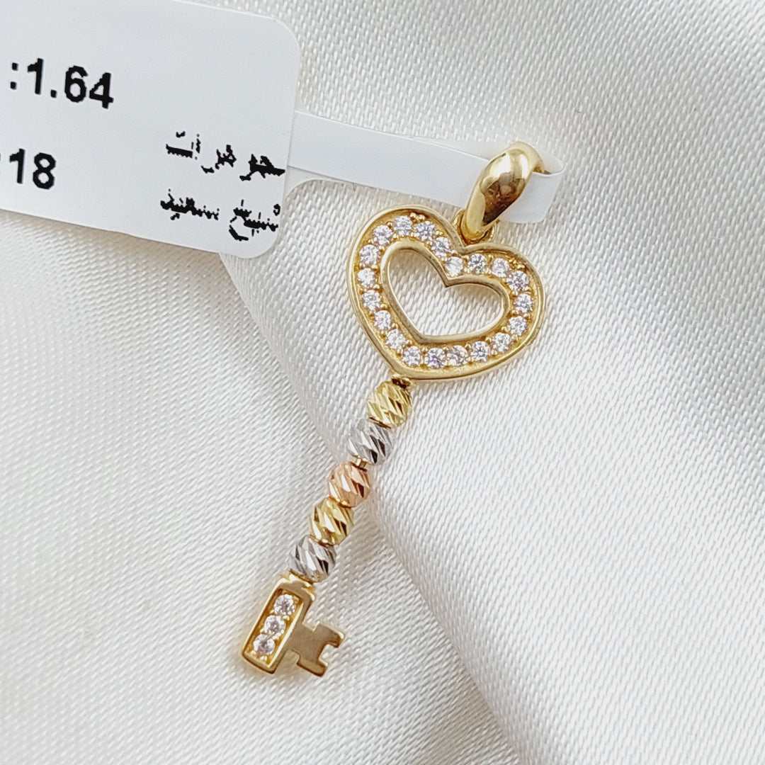 18K Gold Key Pendant by Saeed Jewelry - Image 3