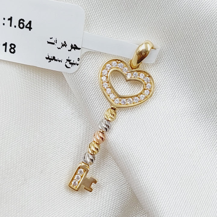 18K Gold Key Pendant by Saeed Jewelry - Image 2