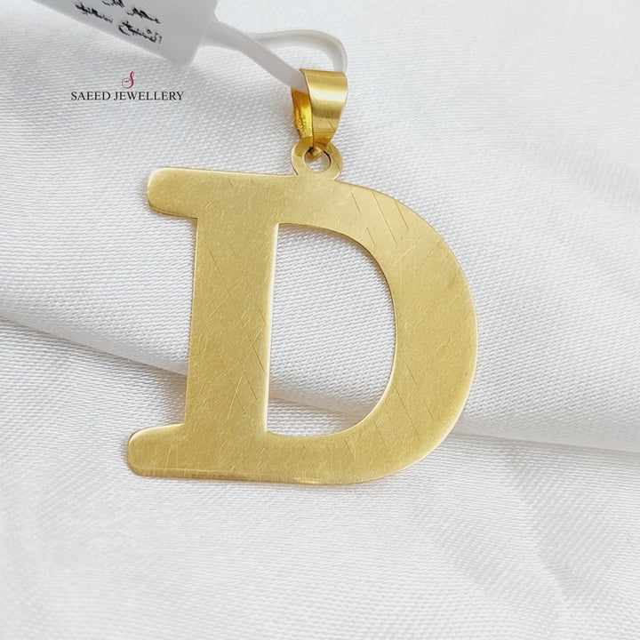 18K Gold Letter D Pendant by Saeed Jewelry - Image 4