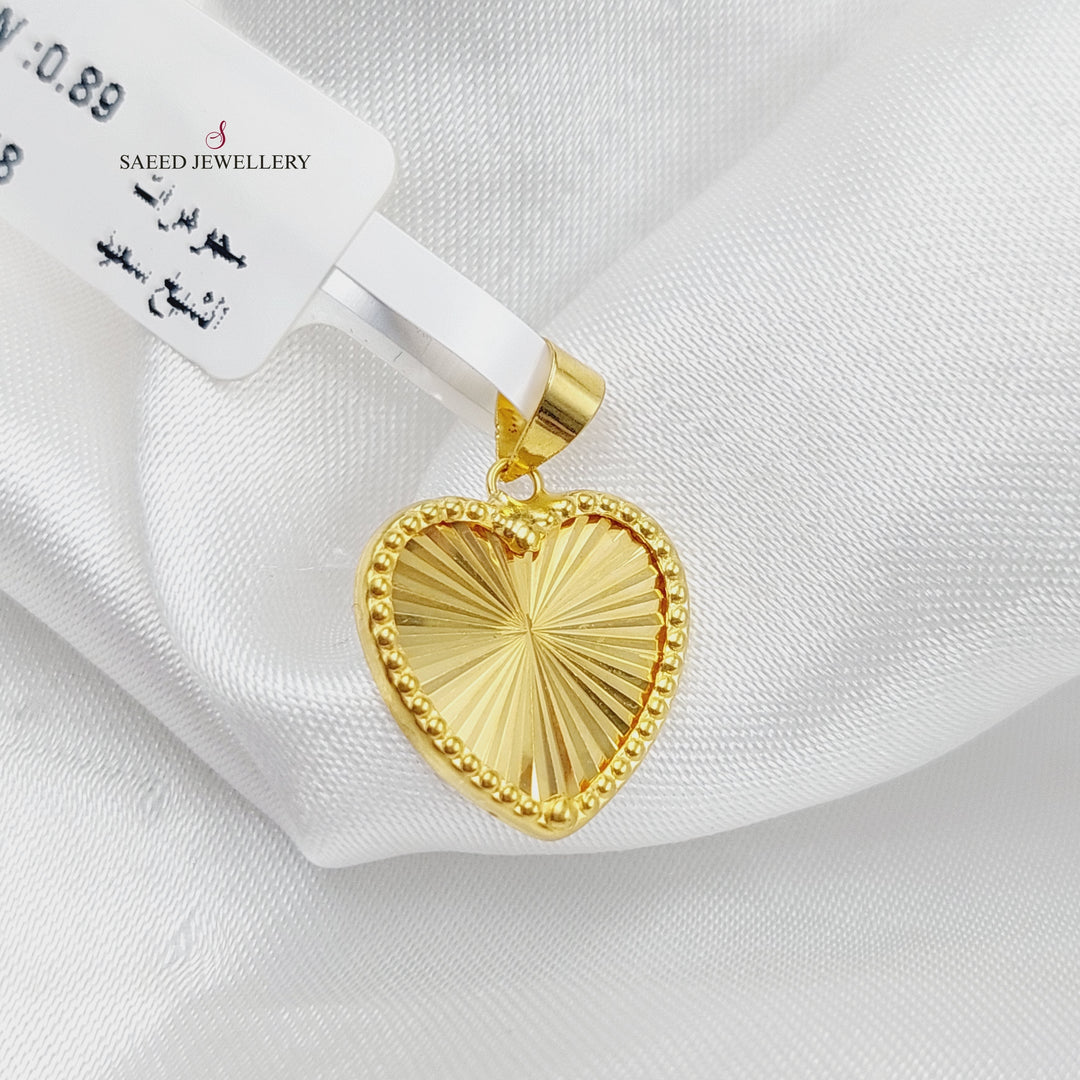 18K Gold Light Heart Pendant by Saeed Jewelry - Image 1