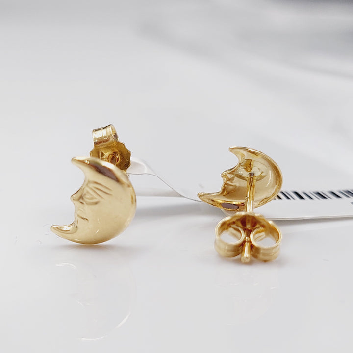 18K Gold Moon Earrings by Saeed Jewelry - Image 7