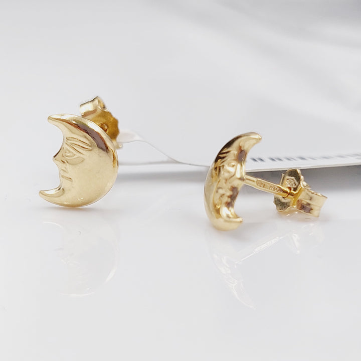 18K Gold Moon Earrings by Saeed Jewelry - Image 5