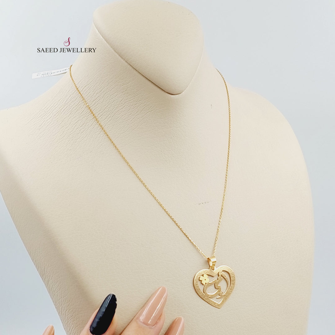 18K Gold My mother's Necklace by Saeed Jewelry - Image 3