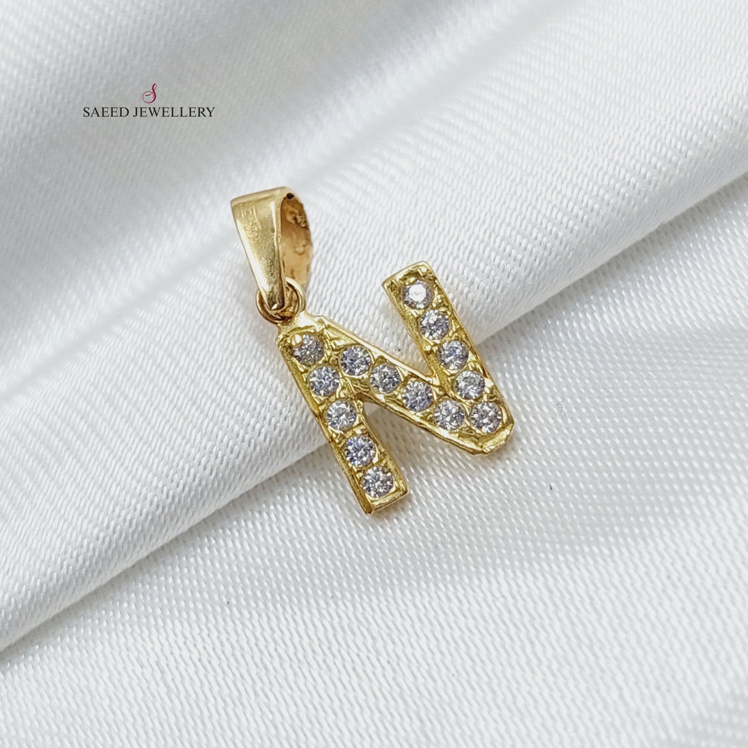 18K Gold N Letter bracelet accessory by Saeed Jewelry - Image 1