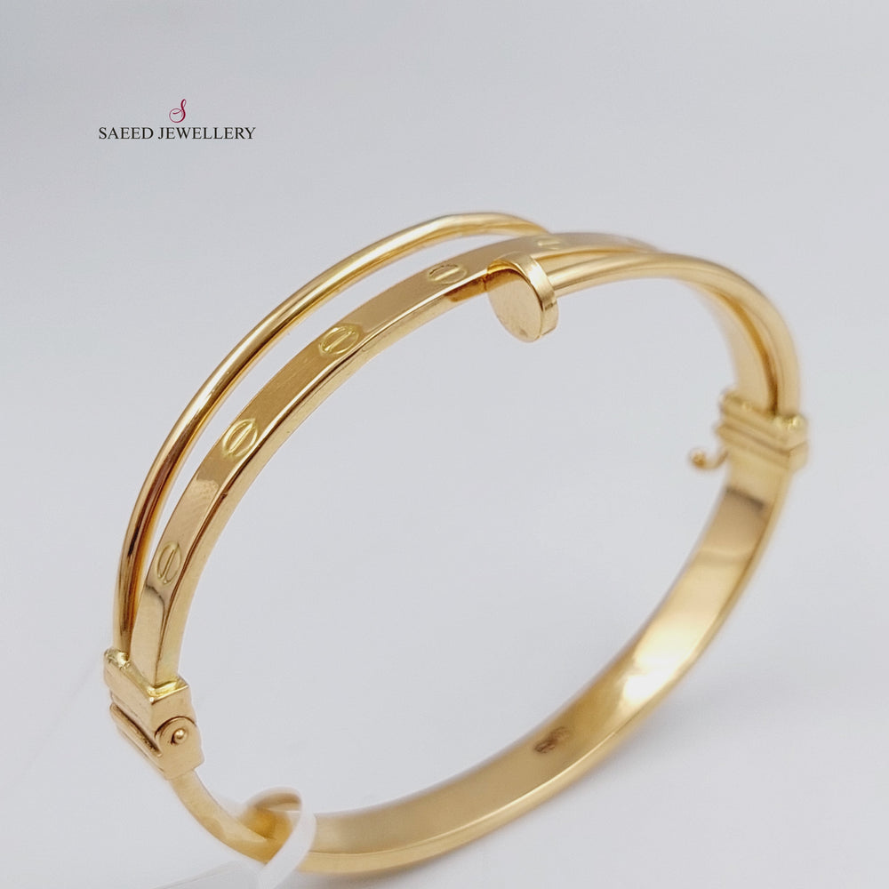 18K Gold Nail Bracelet by Saeed Jewelry - Image 2