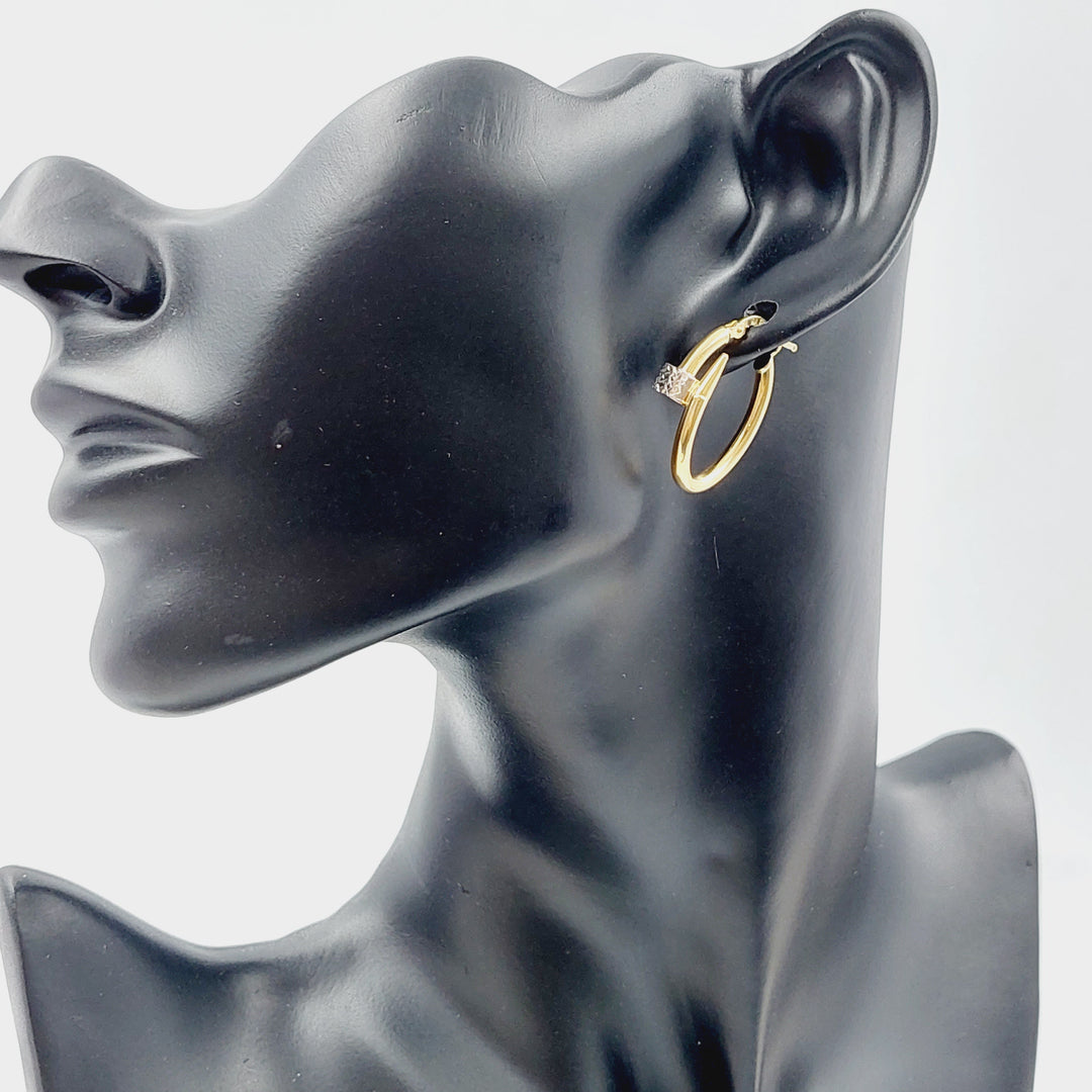 18K Gold Nail Earrings by Saeed Jewelry - Image 1