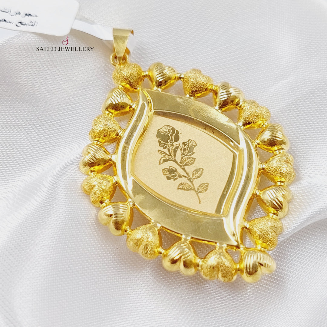 18K Gold Ounce Pendant by Saeed Jewelry - Image 3