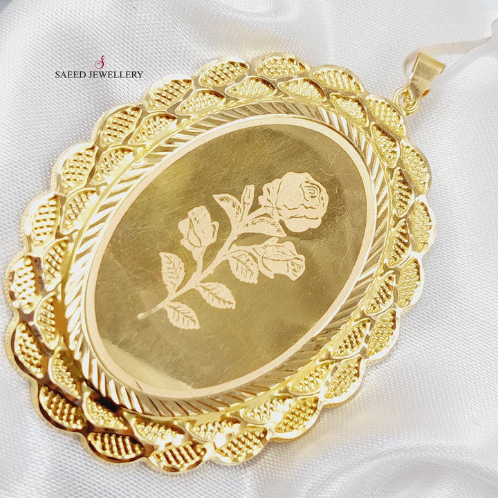 18K Gold Ounce Pendant by Saeed Jewelry - Image 4