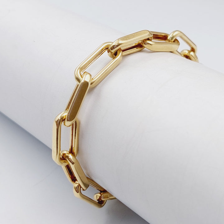 18K Gold Paperclip Bracelet by Saeed Jewelry - Image 3