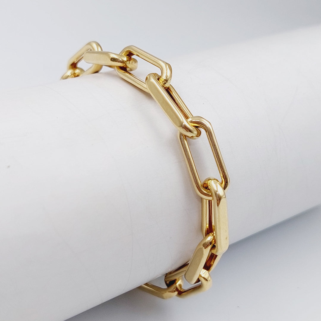 18K Gold Paperclip Bracelet by Saeed Jewelry - Image 1