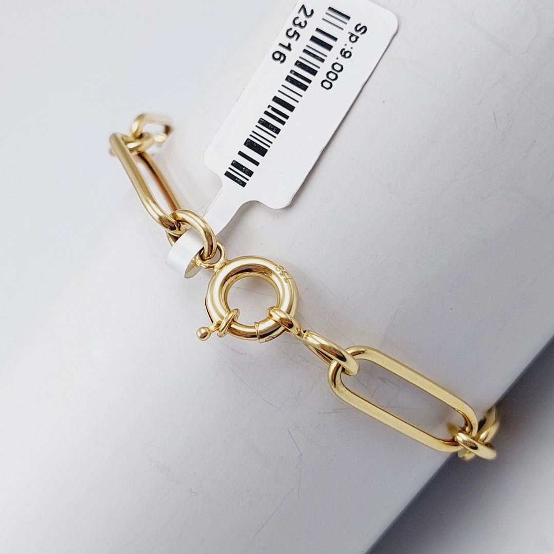 18K Gold Paperclip Bracelet by Saeed Jewelry - Image 3