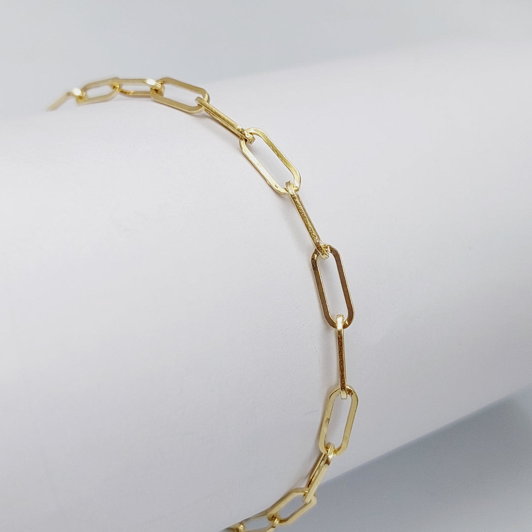 18K Gold Paperclip Bracelet by Saeed Jewelry - Image 4