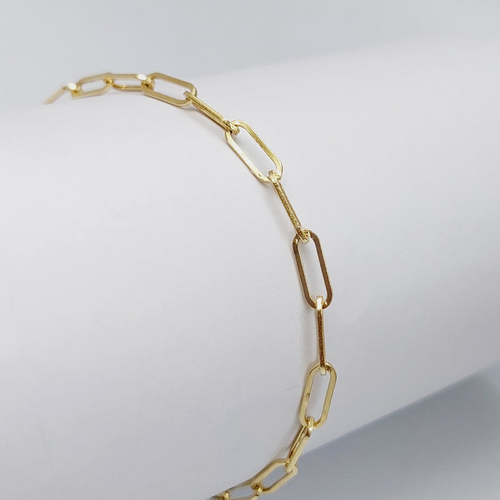 18K Gold Paperclip Bracelet by Saeed Jewelry - Image 4